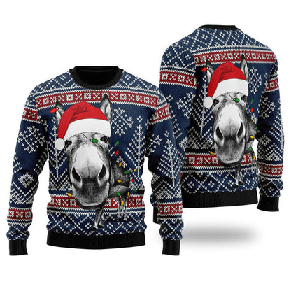 Donkey Funny Christmas Ugly Christmas Sweater For Men & Women Christmas Gift Sweater US1123 - WeCustomit