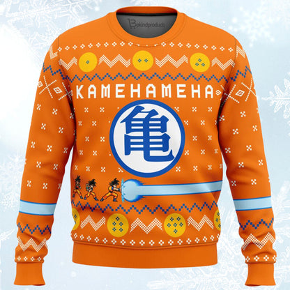Dragon Ball Z Kamehameha Ugly Christmas Sweater For Men & Women Christmas Gift Sweater BH073 - WeCustomit