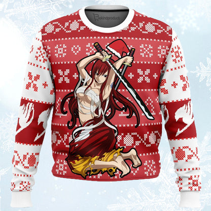 Erza Scarlet Ugly Christmas Sweater For Men & Women Christmas Gift Sweater PT693 - WeCustomit