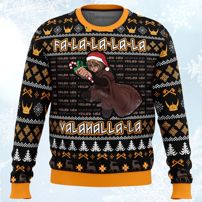 Falalala Valahalla Vinland Ugly Christmas Sweater For Men & Women Christmas Gift Sweater PT409 - WeCustomit