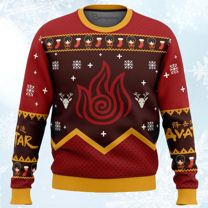 Firebenders Fire Nation Avatar Ugly Christmas Sweater For Men & Women Christmas Gift Sweater PT797 - WeCustomit