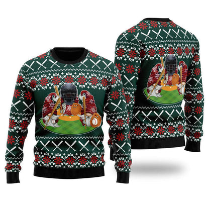 Gnomes Love Christmas Baseball Ugly Christmas Sweater For Men & Women Christmas Gift Sweater US2335 - WeCustomit