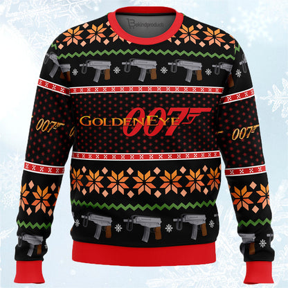 Golden Eye Ugly Christmas Sweater For Men & Women Christmas Gift Sweater PT766 - WeCustomit