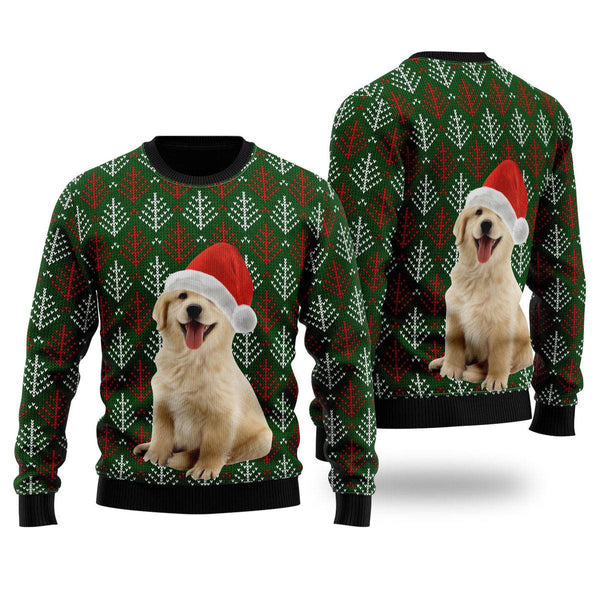 Dog Wears Santa Hat Ugly Christmas Sweater For Men & Women Christmas Gift Sweater US2011 - WeCustomit