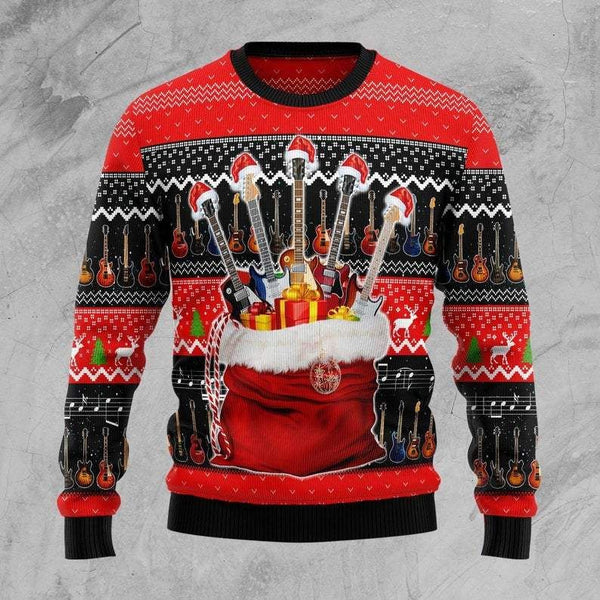 Guitar Guitarist Ugly Christmas Sweater For Men & Women Christmas Gift Sweater US1228 - WeCustomit