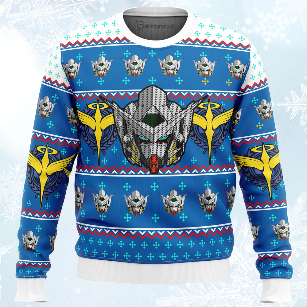 Gundam Helmet Ugly Christmas Sweater For Men & Women Christmas Gift Sweater PT719 - WeCustomit