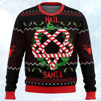 Hail Santa Ugly Christmas Sweater For Men & Women Christmas Gift Sweater PT064 - WeCustomit