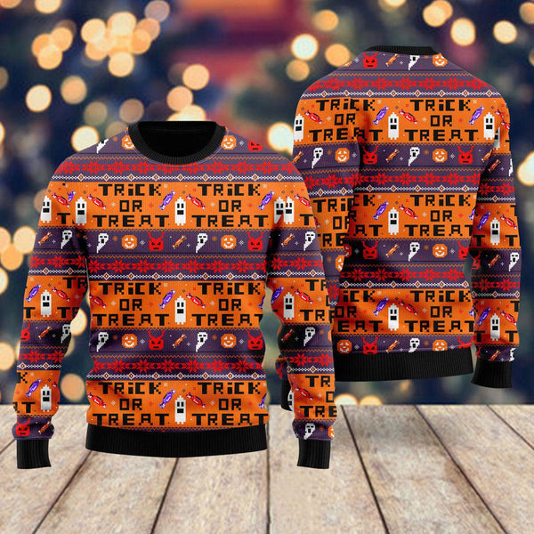 Happy Halloween Ugly Christmas Sweater For Men & Women Christmas Gift Sweater US1044 - WeCustomit