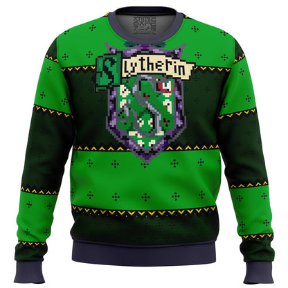 Green Slytherin House Icon Ugly Christmas Sweater For Men & Women Christmas Gift Sweater US4196 - WeCustomit