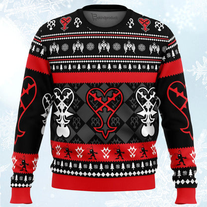 Heartless Christmas Kingdom Hearts Ugly Christmas Sweater For Men & Women Christmas Gift Sweater BH144 - WeCustomit
