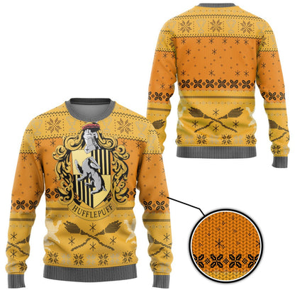 Hufflepuff House Ugly Christmas Sweater For Men & Women Christmas Gift Sweater US4218 - WeCustomit