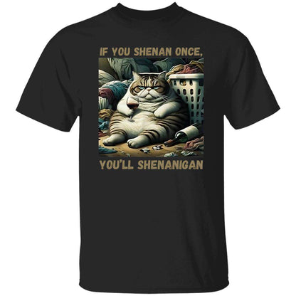 If You Shenan Once You’ll Shenanigan Funny Cat Vintage T-Shirt - WeCustomit