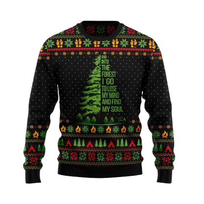 Into The Forest I Go Camping Christmas Ugly Christmas Sweater For Men & Women Christmas Gift Sweater US1336 - WeCustomit