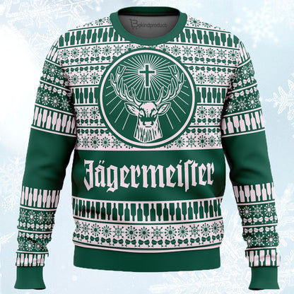 Jagermeister Green Ugly Christmas Sweater For Men & Women Christmas Gift Sweater PT617 - WeCustomit