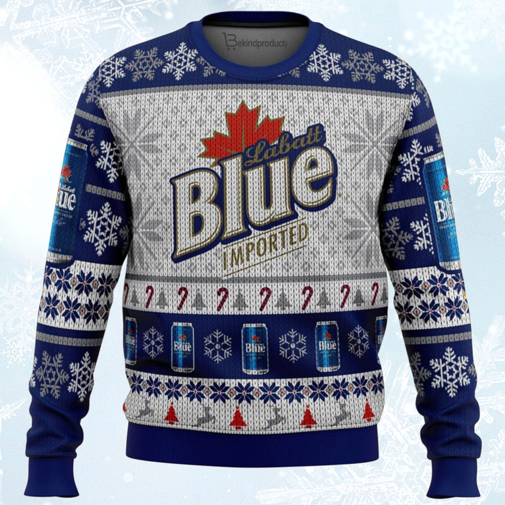 Labatt Blue Ugly Christmas Sweater For Men & Women Christmas Gift Sweater BH377 - WeCustomit
