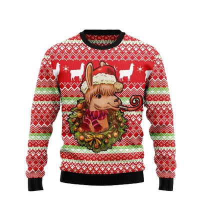 Llama Loves Ugly Christmas Sweater For Men & Women Christmas Gift Sweater US1310 - WeCustomit