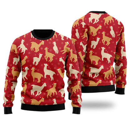 Love Llamas Ugly Christmas Sweater For Men & Women Christmas Gift Sweater US1744 - WeCustomit