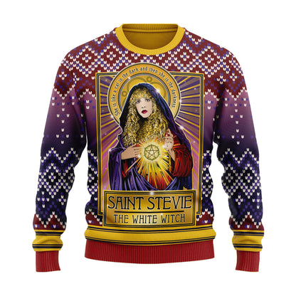 Saint Stevie The White Witch Ugly Christmas Sweater For Men & Women Christmas Gift Sweater PT2003 - WeCustomit