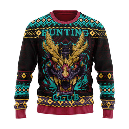 Magnamalo Hunting Club Monster Hunter Unisex Ugly Christmas Sweater For Men & Women Christmas Gift Sweater US3954 - WeCustomit