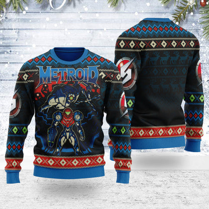 Metroid Unisex Ugly Christmas Sweater For Men & Women Christmas Gift Sweater US3960 - WeCustomit