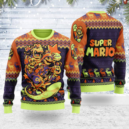 Super Mario Unisex Ugly Christmas Sweater For Men & Women Christmas Gift Sweater US3965 - WeCustomit