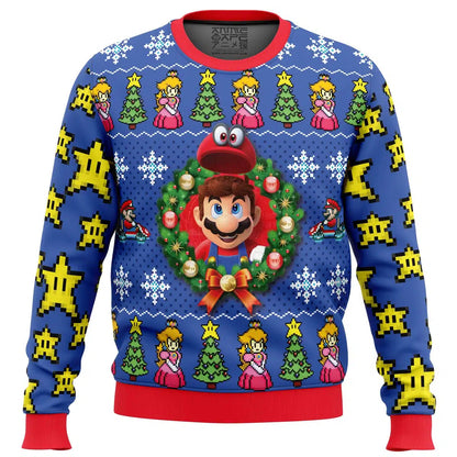 Zoom Into The Holidays With Mario Ugly Christmas Sweater For Men & Women Christmas Gift Sweater US4255 - WeCustomit