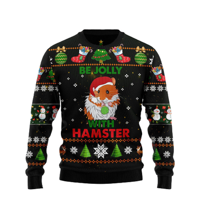 Merry Christmas Hamster Ugly Christmas Sweater For Men & Women Christmas Gift Sweater US1339 - WeCustomit