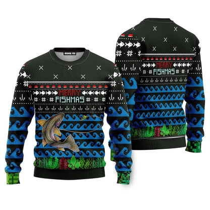 Merry Fishmas Ugly Christmas Sweater - WeCustomit