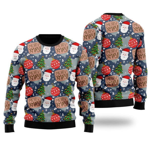 Merry Xmas Funny Santa Ugly Christmas Sweater For Men & Women Christmas Gift Sweater US2019 - WeCustomit