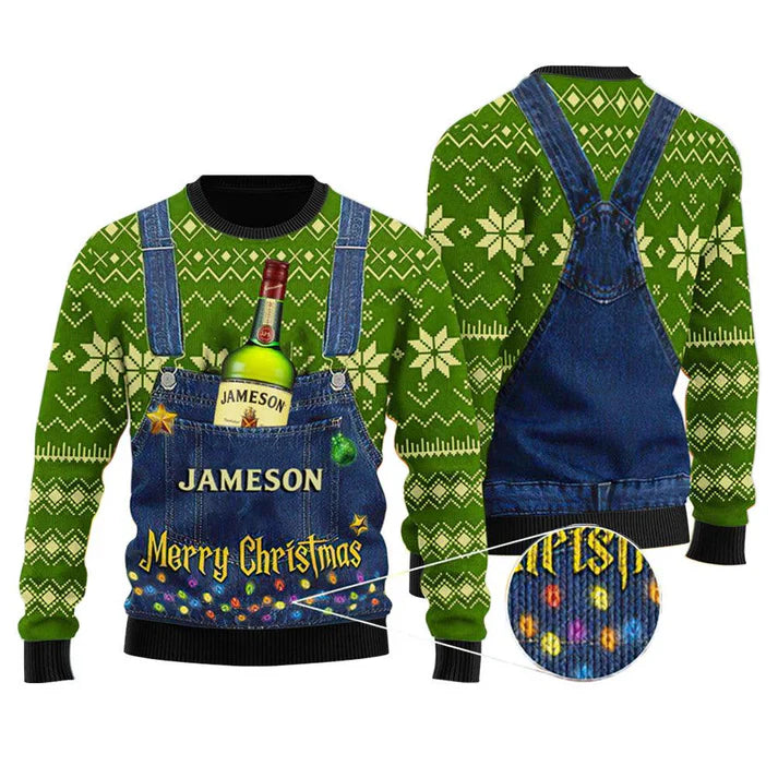 Merry Christmas Jameson Ugly Sweater - WeCustomit
