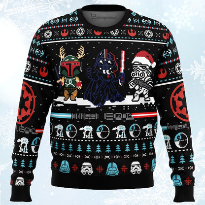 Merry Xmas Friend Santa Hat Ugly Christmas Sweater For Men & Women Christmas Gift Sweater PT659 - WeCustomit
