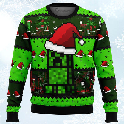 Minecraft Creepr Ugly Christmas Sweater For Men & Women Christmas Gift Sweater PT021 - WeCustomit