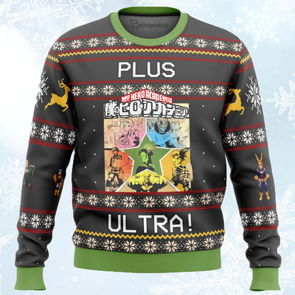 My Hero Academia Boku No Plus Ultra Ugly Christmas Sweater For Men & Women Christmas Gift Sweater BH535 - WeCustomit