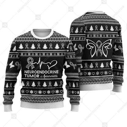 Neuroendocrine Tumor Awareness Sweater Ugly Xmas Symbol Sweater Christmas Knitted Print Sweatshirt - Best Gift For Christmas, Noel - WeCustomit