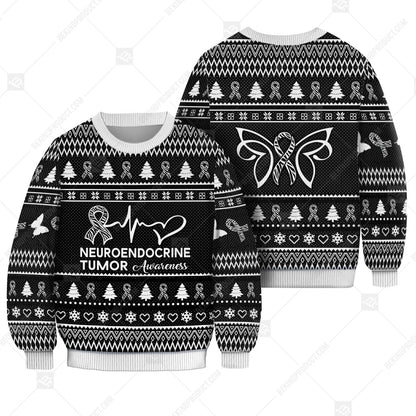 Neuroendocrine Tumor Awareness Sweater Ugly Xmas Symbol Sweater Christmas Knitted Print Sweatshirt - Best Gift For Christmas, Noel - WeCustomit