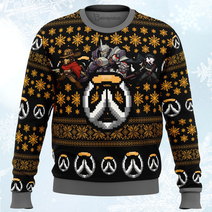 Overwatch Symbol Ugly Christmas Sweater For Men & Women Christmas Gift Sweater PT733 - WeCustomit