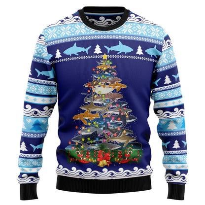 Shark Christmas Tree Ugly Christmas Sweater For Men & Women Christmas Gift Sweater US3195 - WeCustomit