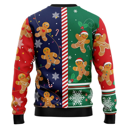 Gingerbread Christmas Cookie Ugly Christmas Sweater For Men & Women Christmas Gift Sweater US3186 - WeCustomit