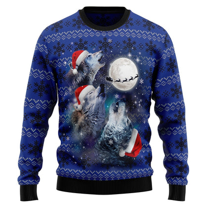 Wolf Moon Ugly Christmas Sweater For Men & Women Christmas Gift Sweater US3177 - WeCustomit