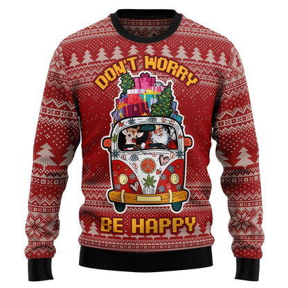 Hippie Car Ugly Christmas Sweater For Men & Women Christmas Gift Sweater US2902 - WeCustomit