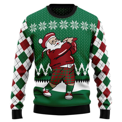 Golfer Santa Ugly Christmas Sweater For Men & Women Christmas Gift Sweater US1545 - WeCustomit