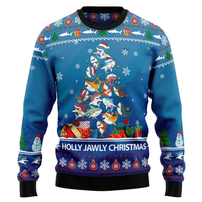 Shark Holly. Jawly Christmas Ugly Christmas Sweater For Men & Women Christmas Gift Sweater US3571 - WeCustomit