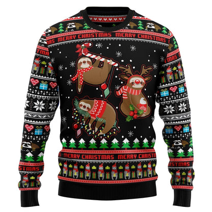 Sloth Xmas Ugly Christmas Sweater For Men & Women Christmas Gift Sweater US3174 - WeCustomit