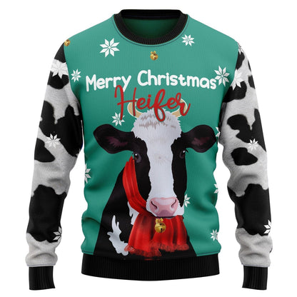 Cow Merry Christmas Ugly Christmas Sweater For Men & Women Christmas Gift Sweater US3569 - WeCustomit