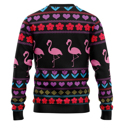 Flamingo Pink Christmas Ugly Christmas Sweater For Men & Women Christmas Gift Sweater US3201 - WeCustomit