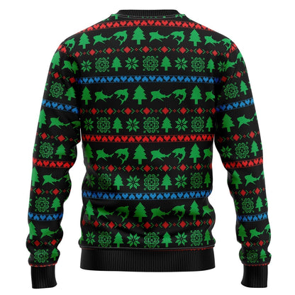 Santa Riding Shark Ugly Christmas Sweater For Men & Women Christmas Gift Sweater US3204 - WeCustomit