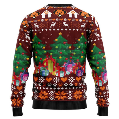 Basset Hound Pine Tree Ugly Christmas Sweater For Men & Women Christmas Gift Sweater US3575 - WeCustomit