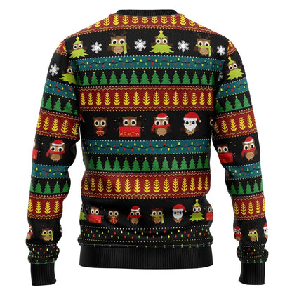Owl Christmas Tree Ugly Christmas Sweater For Men & Women Christmas Gift Sweater US3189 - WeCustomit