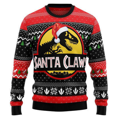 T-Rex Santa Claws Ugly Christmas Sweater For Men & Women Christmas Gift Sweater US3556 - WeCustomit