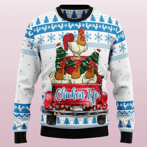 Chicken Life Ugly Christmas Sweater For Men & Women Christmas Gift Sweater US14676 - WeCustomit